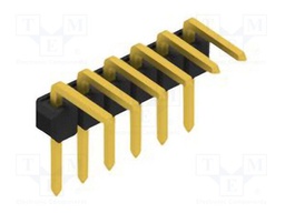 Connector: pin strips; pin header; male; PIN: 6; 2.54mm; THT; 1x6