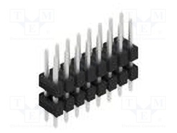 Connector: pin strips; pin header; male; PIN: 16; 2.54mm; THT; 2x8