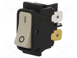 ROCKER; DPST; Pos: 2; OFF-ON; 10A/250VAC; white; none; Body: black