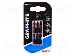 Kit: screwdriver bits; Phillips,Pozidriv®; 25mm; impact; blister