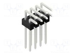 Connector: pin strips; pin header; male; PIN: 8; 2.54mm; THT; 2x4