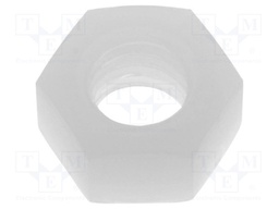 Nut; hexagonal; M5; polyamide; H: 4.4mm; 8mm