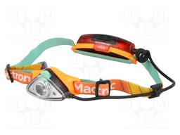 Torch: LED headtorch; 140lm; 30x87x29mm; Colour: black; 3W
