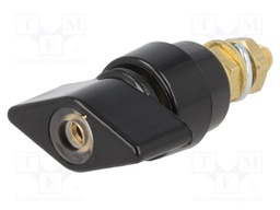 Laboratory clamp; black; 1kVDC; 63A; Contacts: brass; 58mm