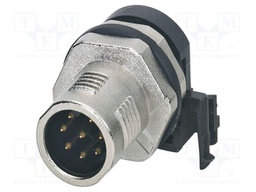 Connector: M12; socket; PIN: 8; male; 30V; angled; IP67; THR; A code