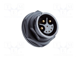 Socket; Connector: circular; size D; male/female; PIN: 8(6+2); IP67