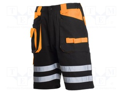 Protective shorts; Size: XXL; black-orange; 245g/m2