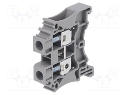 Splice terminal: rail; 0.5÷6mm2; ways: 1; terminals: 2; grey; TS35