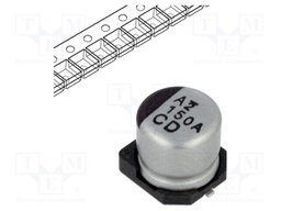 Capacitor: electrolytic; low impedance; SMD; 150uF; 10VDC; ±20%