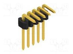 Connector: pin strips; pin header; male; PIN: 5; 1.27mm; THT; 1x5