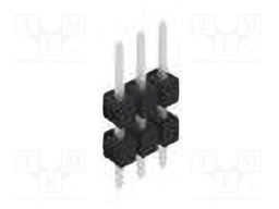 Connector: pin strips; pin header; male; PIN: 3; 2.54mm; THT; 1x3