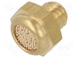 Sound suppression silencer; Thread: M5; sintered bronze; F: 4mm