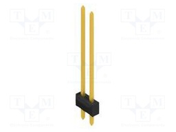 Connector: pin strips; pin header; male; PIN: 2; 2.54mm; THT; 2x1