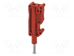 Connector: plug-in; spring clamp; ways: 1; Body: red