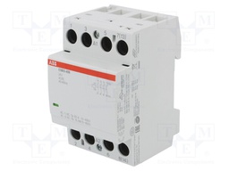 Contactor: 4-pole installation; NO x4; 24VAC; 24VDC; 63A; DIN; ESB