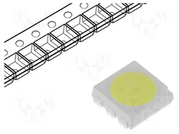 LED; SMD; 5060,PLCC6; white cold; 5800÷7000mcd; 10000(typ)K; 120°