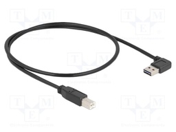 Cable; USB 2.0; USB A plug double sided 90° left/right; 0.5m