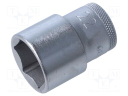 Wrench tip; 6-angles,socket spanner; 22mm; 1/2"; tool steel