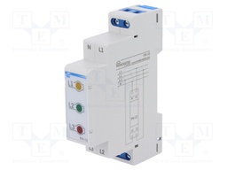 Module: voltage indicator; Mounting: DIN; 90x18x64.5mm; 3x400VAC