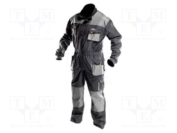 Protective coverall; Size: 52,L; grey; HD; 267g/m2