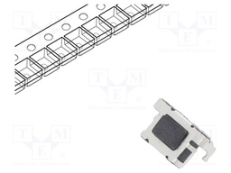 TACTILE SWITCH, SPST 50mA, 12VDC, SMD GULL WING