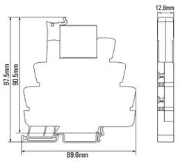 Relay: interface; DPDT; Ucntrl: 24VDC; Ucntrl: 24VAC; 6A; DIN