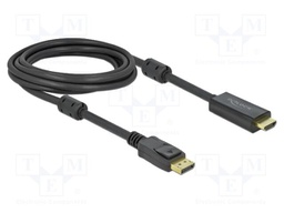 Cable; DisplayPort plug,HDMI plug; Len: 3m; black; 28AWG; black