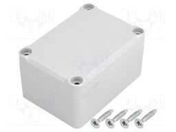 Enclosure: multipurpose; X: 50mm; Y: 70mm; Z: 36mm; ABS; grey; gasket