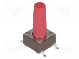 Microswitch TACT; SPST-NO; Pos: 2; 0.05A/12VDC; SMT; none; 2.6N