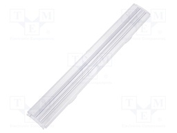 LED lens; rectangular; Mat: polycarbonate; transparent