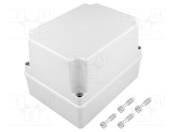 Enclosure: multipurpose; X: 140mm; Y: 190mm; Z: 140mm; grey; IP65