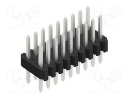 Connector: pin strips; pin header; male; PIN: 18; 1.27mm; THT; 2x9