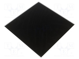 Accessories: decorative panel; matt black; glass; 170x170x10mm