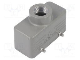 Enclosure: for HDC connectors; size D16B; for cable; straight