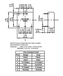 Converter: DC/DC; 20W; Uin: 9÷36V; Uout: 15VDC; Uout2: -15VDC; 18g