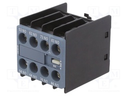 Auxiliary Contact, Size S00 Contactor Relays, 4NO, Snap-On Mount, Screw, SIRIUS 3RH2 Series