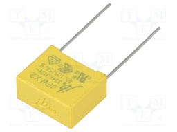Capacitor: polypropylene; X2,suppression capacitor; 330nF; 15mm