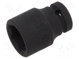 Wrench; 6-angles,hex socket,socket spanner; 1/4"; short,impact