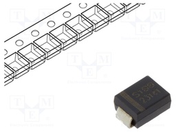Diode: rectifying; SMD; 100V; 1A; SMB; Ufmax: 1.1V; Ir: 5uA; reel,tape
