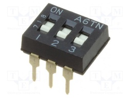 Switch: DIP-SWITCH; Poles number: 3; ON-OFF; 0.025A/24VDC; Pos: 2