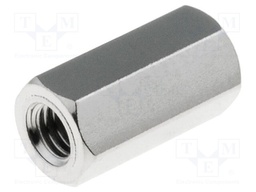 Screwed spacer sleeve; 11mm; Int.thread: M3; hexagonal; brass