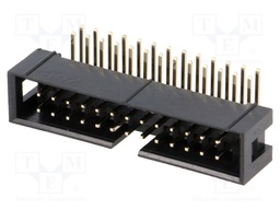 Socket; IDC; male; PIN: 26; angled 90°; THT; gold-plated; 2.54mm