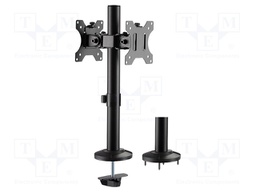 Monitor holder; 8kg; 17÷32"; Arm len: 52mm; for two monitors