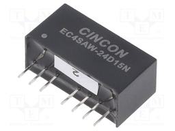 Converter: DC/DC; 5/6W; Uin: 9÷36V; Uout: 15VDC; Uout2: -15VDC; SIP8