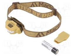 Torch: LED headtorch; 215lm; 60x38x30mm; Colour: beige