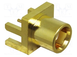 Socket; MCX; female; card edge; 50Ω; on PCBs; teflon; gold-plated