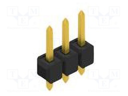 Connector: pin strips; pin header; male; PIN: 3; 2.54mm; THT; 1x3