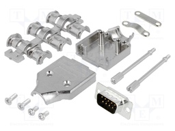 D-Sub; PIN: 9; plug; male; stamped and formed contacts; straight