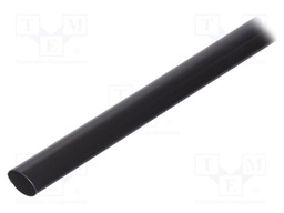 Heat shrink sleeve; glued; 22mm; L: 1m; black; Temp: -25÷125°C