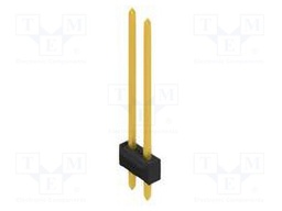Connector: pin strips; pin header; male; PIN: 2; 2.54mm; THT; 2x1
